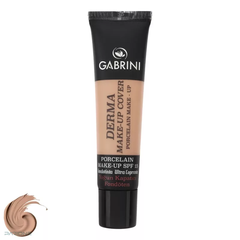 کرم پودر تیوپی حاوی spf 15 شماره 101 مدل Derma مناسب رنگ پوست روشن برند گابرینی 40 میل