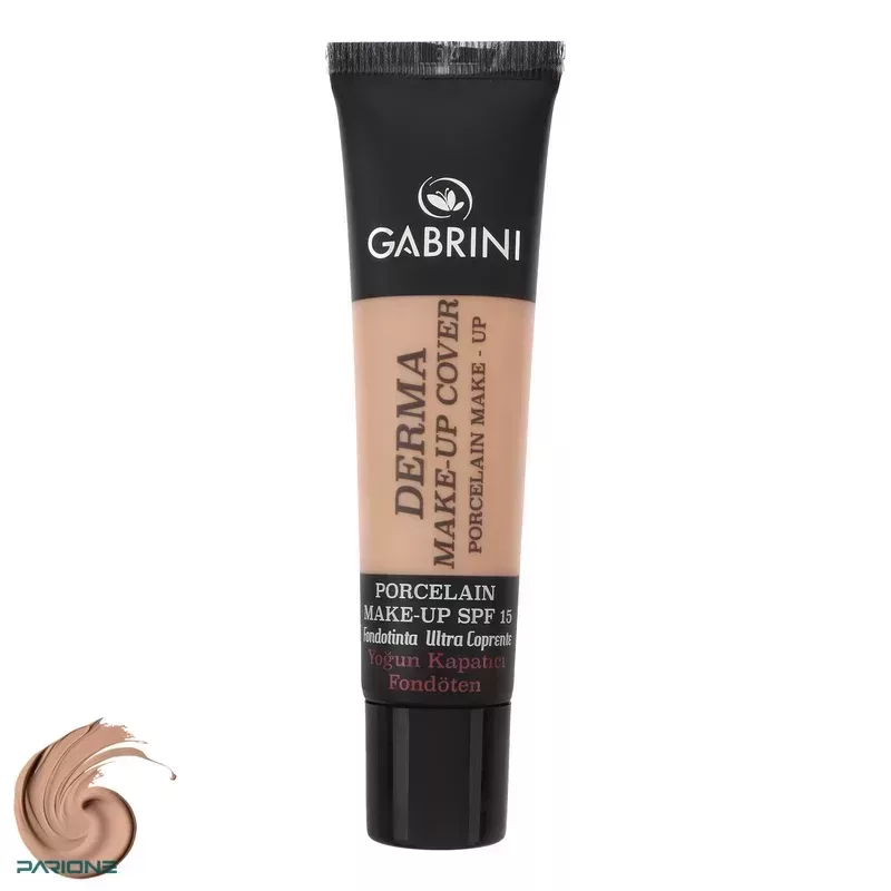 کرم پودر تیوپی حاوی spf 15 شماره 104 مدل Derma مناسب رنگ پوست روشن برند گابرینی 40 میل