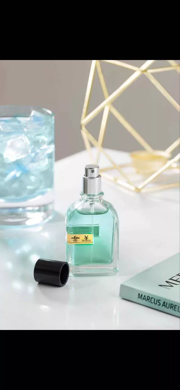 عطر مینیاتوری رایحه مگاماره طبع خنک گروه بویایی چوبی برند شمیاس 25 میل