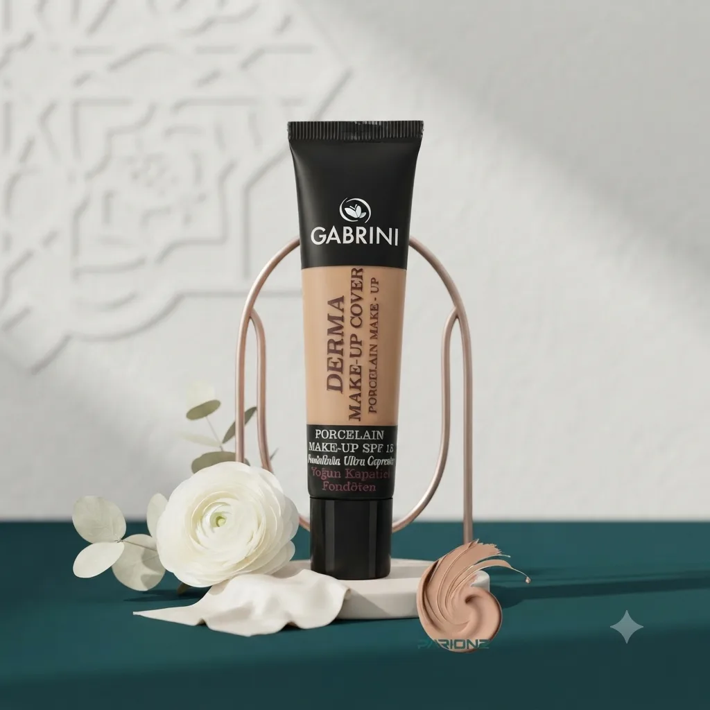 کرم پودر تیوپی حاوی spf 15 شماره 103 مدل Derma مناسب رنگ پوست روشن برند گابرینی 40 میل